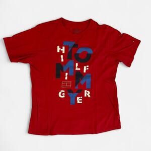 Tommy Hilfiger red cotton t-shirt - size XL